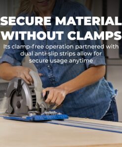 Kreg KMA3700 Accu-Cut XL - Track Saw Guide - With Universal Sled - Make Cross-, Rip- & Angled-Cuts Easily - Straight Cut Guide Track System - Circular Saw Track Guide 23 81w76YCyDBL