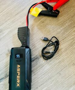 ASPERX Jump Starter, 1500A Peak Battery Jump Starter for Up to 7.0L Gas or 5.5L Diesel Engine, 12V Portable Battery Starter with 1.4 INCH LCD Display Black-C 83 81w7F5Q8vL