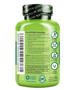 Alternative view of NATURELO Probiotic Supplement - 50 Billion CFU - 11 Strains - One Daily - Helps Support Digestive & Immune Health - Delayed Release - No Refrigeration Needed - 30 Vegan Capsules Probiotic Support 30 Count (Pack of 1)