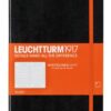 Leuchtturm Whitelines Link Medium Ruled Notebook [Black with Orange]