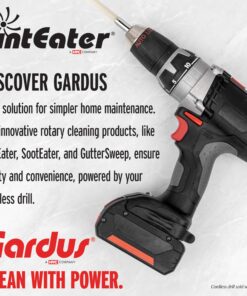 Dryer Vent Duct Cleaning Kit - Gardus RLE202 LintEater Rotary Dryer Vent Cleaner Kit, Removes Lint, Dryer Vent Cleaning System Extends Up to 12’ with 4 Flexible 3' Rods, Air Duct Cleaning Tools 39 81wH9yQODlL