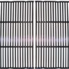 Music City Metals 61812 Gloss Cast Iron Cooking Grid Replacement for Select Gas Grill Models by Broil King, Broil-Mate and Others, Set of 2