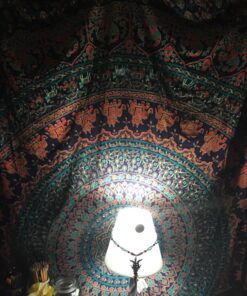 Popular Handicrafts Tapestry Wall Hanging Hippie Mandala Bohemian Hippy Psychedelic Design Indian Magical Thinking Tapestries Bedspread 84x90 Inches,(215x230cm) Navy Blue Full (215cms x 230cms) Neavy Blue 33 81wL7t2uYqL