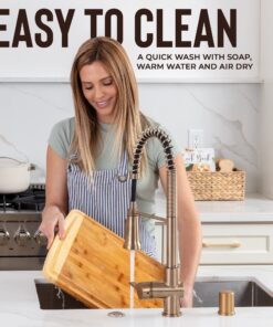 Bamboo Cutting Board - Wood Chopping Board with Juice Groove, Charcuterie Board, Serving Platter Cheese Board, Bread Board, Turkey Meat Cutting Board for Kitchen 36 81wMRoQQC L