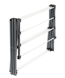 Honey-Can-Do Deluxe Metal Collapsible Clothes Drying Rack, 50 lbs, 29" x 14.2" x 42.1", White & Grey White and Grey 32 81wNy1mqpGL 2