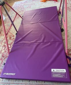 Tepemccu Expandable Gymnastics Bars,Adjustable Height Gymnastic Horizontal Bars,Junior Training Bar Children Folding Training Monkey Bars for Kids… Light Pink 36 81wOVA9neoL