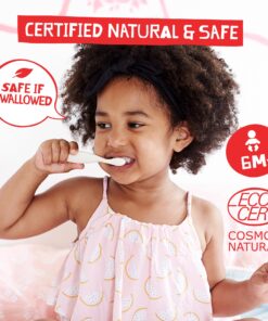 Jack N' Jill Natural Toothpaste for Babies & Toddlers - Safe if Swallowed, Xylitol, Fluoride Free, Organic Fruit Flavor, Makes Tooth Brushing Fun for Kids - Blueberry & Strawberry, 1.76 oz (2 Pack) 1.76 Ounce (Pack of 2) 14 81wOa8MBdSL