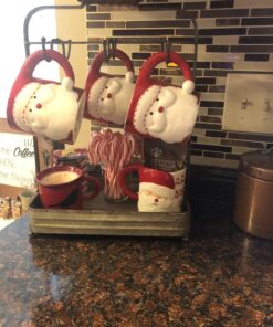 Benzara BM177866 Rustic Galvanized Metal Crockery Holder with Cup Hooks, Gray 39 81wOdE9rzL