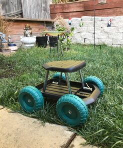 Pure Garden 82-VY021 Garden Cart Scooter with Seat, 17.5x19, Midnight 35 81wPmpQkoqL