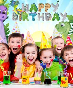 FZR Legend 24 Reusable Dinosaur Drinking Plastic Straws + 6 Dinosaur Temporary Tattoos for Kids Girls Boys | Dinosaur Birthday Party Supplies Three Rex Party Favors Decorations with Cleaning Brush 25 81wQOyCvqAL