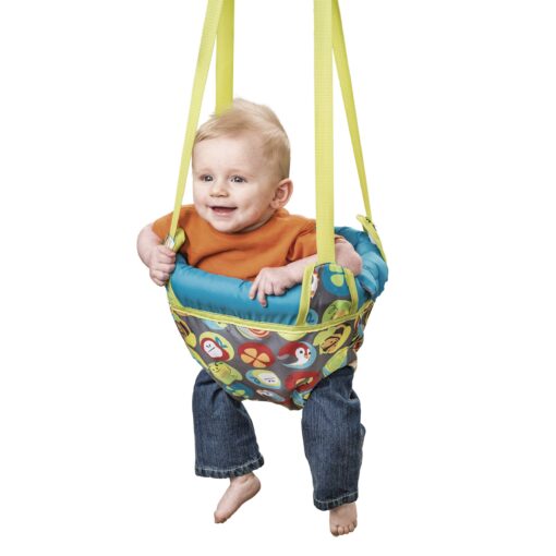 Evenflo Exersaucer Johnny Jumper Featuring Easy-to-Use Clamp Attachment for Quick and Tool-Free Set Up and Adjustable Straps to Customize The Height for Your Child, Bumbly