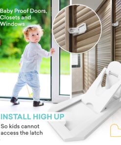 Alternative view of Sliding Door Lock for Child Safety - 2 Pack Grey/White White