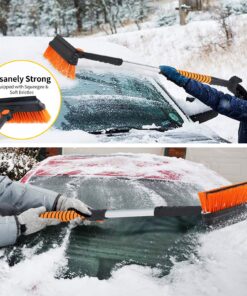 5in1 Car Snow Ice Scraper and Brush for Car SUV Trucks, 1x Ice Snow Shovel, 1x Heavy Duty 42" Extendable Snow Cleaning Brush Squeegee Broom, 1x Scratch Ice Snow Scraper Remover for Car Windshield 42" With Shovel 42 81wS6jX2lPL