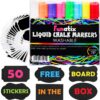 Liquid Chalk Board Window Markers - 8 Pack Erasable Pens Great for Chalkboards - Non Toxic Safe & Easy to Use Neon Bright & Vibrant Colors for All Ages Funatix 5 81wSj6KRcFL