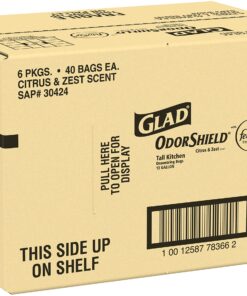 Glad ForceFlex Tall Kitchen Drawstring Trash Bags, 13 Gal, 100 Ct (Package May Vary) 48 81wThyFp5SL