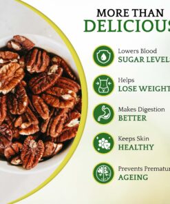 Sunbest Natural - Fancy Georgia Raw Whole Pecans, Shelled, Unsalted, 2 lbs - Buttery and Nutty Delights | Quality Pecans pecan 2 Pound (Pack of 1) 10 81wUiVabwXL