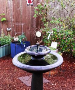 SmartSolar 24260RM1 Chatsworth 2-Tier Solar-On-Demand Fountain, Oiled Bronze Finish, with Patented Underwater Integral Solar Pump and Pump System 14 81wWqUDRIBL