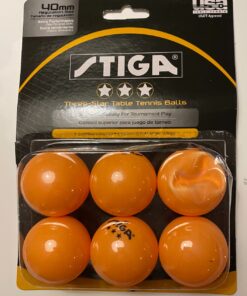 STIGA Tournament-Quality 3-Star Ping Pong Balls – Official Size and 40mm Weight – Ultimate Durability and High-Performance Table Tennis Balls – 6 Pack (Orange) - for Indoor/Outdoor Ping Pong Tables 2021 Style 22 81wWrDxUPL