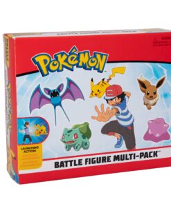 Pokémon Battle Figure Multi Pack Toy Set with Launching Action - Generation 1 - Includes Ash, Pikachu, Eevee, Bulbasaur, Ditto & Zubat - 6 Pieces - Ages 4+ 21 81wYGy0MANL