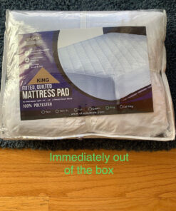 Utopia Bedding Quilted Fitted Mattress Pad (King) - Elastic Fitted Mattress Protector - Mattress Cover Stretches up to 16 Inches Deep - Machine Washable Mattress Topper White King 52 81wYnExZr4L