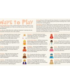 Little Professionals Wooden Character Set - Cute Wood Block People Toys for Kids & Toddlers - Open Ended STEM Pretend Play & Educational Games for Children, Boys & Girls (15-Pieces) 17 81wadXN58fL