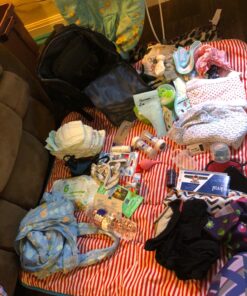 Mancro Diaper Bag Backpack, Multifunctional Dad Diaper Bag with 2 Side Insulated Pockets, Travel Water Resistant Baby Diaper Backpack for Men Women with Stroller Straps, Black 56 81wamg61cOL