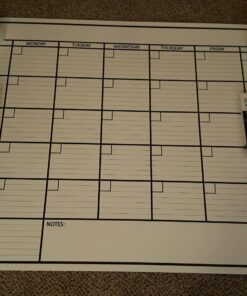Large Dry Erase Calendar for Wall | Large Wall Calendar Dry Erase Monthly | 1M 17x26, 24x36, 36x48, & 3M 40x17 | Dry Erase Calendar Board for Wall | Whiteboard Calendar | Calendar Whiteboard | White Large (36" * 48") 31 81wbPIISBOL