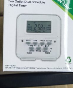 BN-LINK Digital Timer Outlet 24-Hour Programmable Digital Outlet Timer with 2 Independent Outlets 3-Prong Mini Indoor Easy Set Stackable Plug-in for Lights Lamps Fans Accurate 8A/1000W 1/3HP 3 prong 55 81wbp9QzOTL