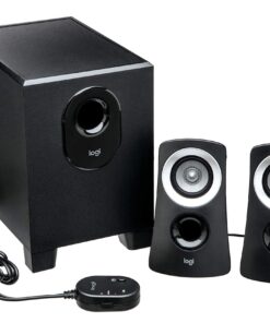 Logitech Z313 2.1 Multimedia Speaker System with Subwoofer, Full Range Audio, 50 Watts Peak Power, Strong Bass, 3.5mm Inputs, PC/PS4/Xbox/TV/Smartphone/Tablet/Music Player - Black 26 81wcaJsMCTL