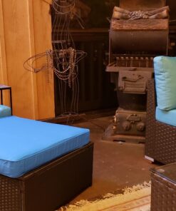 Greendale Home Fashions 17" Outdoor Accent Pillows in Painted Paisley (Set of 2), Baltic 13 81we6tGvHrL