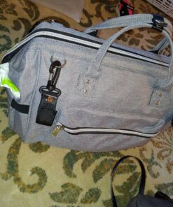 Diaper Bag Tote with Stroller Straps and Changing Pad Large Grey 27 81weOM kIL