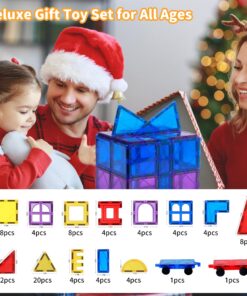 MAGBLOCK 120 PCS Magnetic Blocks, Magnetic Tiles Building Blocks for Kids Toys Magnet Toys Set 3D Building Blocks for Toddler Boys and Girls 120pcs magnetic tiles 25 81weSwk4EjL