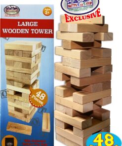 Matty's Toy Stop Wooden Tower Deluxe Stacking Game with Exclusive Storage Bag 10 81whLl0TdXL