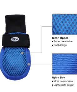 Hipaw Summer Breathable Dog Boots Nonslip Sole Paw Protector for Hardwood Floor XL: Insole Wide 2.83" Blue 16 81wkHgYGEPS