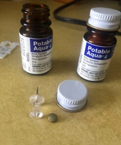 Potable Aqua Water Purification Tablets, Portable and Effective Water Purification Solution for Camping, Hiking, Emergencies, Natural Disasters and International Travel, Two 50ct Bottles, Blue 100 Tablets - Twin pack 29 81wleTDLKjL