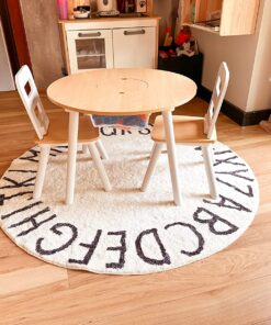 KidKraft Wooden Round Table & 2 Chair Set with Center Mesh Storage - Natural & White, Gift for Ages 3-6 29 81wmvcEmbHL 3