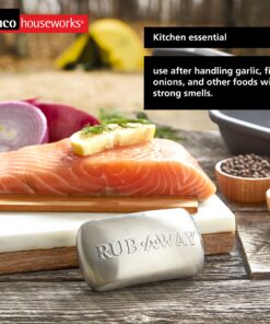 amco 8402 Rub-a-Way Bar Stainless Steel Odor Absorber, Single, Silver Original 33 81wnaFsZfwL