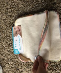 Bumkins Reusable Flannel Baby Wipes, 12 Count, Natural 30 81wntX1e7XL