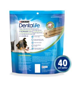 DentaLife Made in USA Facilities Small/Medium Dog Dental Chews, Daily - 40 ct. Pouch 40 Count (Pack of 1) 28 81wp0bKvKHL