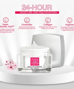 Hada Labo Tokyo Skin Plumping Gel Cream with Super Hyaluronic Acid & Collagen, 1.76 Fl Oz, Non-Comedogenic, Unscented 29 81wpVyPrbIL