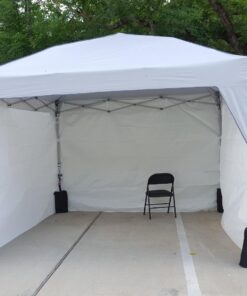 Quik Shade 10' x 10' Instant Canopy Wall Panel Accessory Set for WE100/C100/SX100 Canopies with Zipper Entry, White 17 81wq6mJYgRL