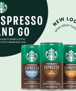 Starbucks Ready to Drink Coffee, Espresso & Cream, 6.5oz Cans (12 Pack) (Packaging May Vary) Espresso Cream 24 81wrkFKB72L