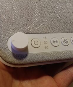 Pure Enrichment® WAVE™ Premium Sleep Therapy Sound Machine with USB Charger - Seamless Looping with 6 Soothing All-Natural Sounds, & Auto-Off Timer - Easily Portable for Travel (White) Patented Design White 40 81wtFTJLQ4L