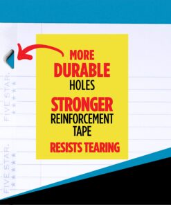 Five Star Loose Leaf Paper, 3 Pack, Notebook Paper, Wide Ruled Filler Paper, Reinforced, 8 x 10.5, 100 Sheets per Pack (38033) 13 81wu3qgolL