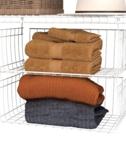 ClosetMaid Wire Hanging Shelf Basket for Storage, Organization in Closet or Pantry, No Assembly or Installation, Durable, 10.68"D x 18.39"W x 7.99"H, White 25 81wvJdedrQL