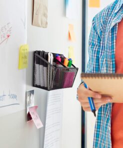 Workablez Pencil Holder for Desk, Magnetic Pen Holder for Refrigerator, Magnetic Marker Holder for Whiteboard, Magnetic Holder, Whiteboard Marker Holder Magnetic Marker Holder w. 2 Large Compartments 2 compartments 26 81wvQIYgGQL