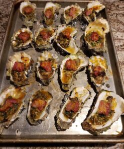 HiCoup Oyster Shucking Knife and Glove Kit - Clam and Oyster Knife Shucker Set with Stainless Steel Seafood Opener Tool, Wood Handle and Gloves 50 81wx0Or WOL