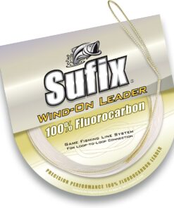 Sufix Wind-On Fluorocarbon Leader Fishing Line-33-Feet Leader (Clear, 50-Pound)