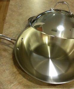 Cooks Standard Wok Multi-Ply Clad Stir Fry Pan, 13" with High Dome lid, Silver 86 81wyIqwDxAL