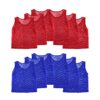Super Z Outlet 12 Pinnies Scrimmage Vests Team Practice Jersey for Child Youth Teen Lightweight One Size Red/Blue
